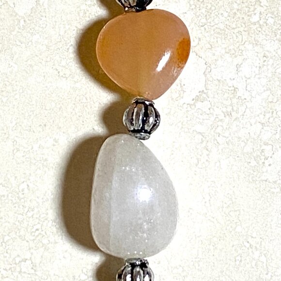 2/20$, Orange Pink Crystal Stone Lucky Charm / Car Rearview Mirror Charm - Picture 7 of 13